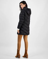 Michael Michael Kors Petite Hooded Packable Down Puffer Coat, Created for Macy's