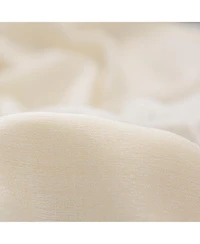 Chanasya Premium 2-Panel Faux Belgian Flax Textured Semi Sheer Curtains