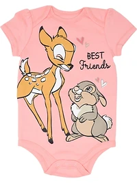 Bambi Baby Girls 101 Dalmatians Dumbo Lady and the Tramp 5 Pack Bodysuits