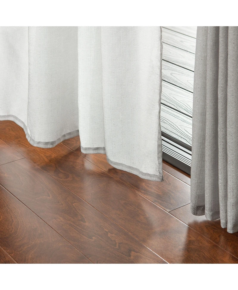 Chanasya Premium 2-Panel Gradient Ombre Faux Belgian Flax Semi Sheer Curtains - for Windows Living Room Bedroom