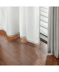 Chanasya Premium 2-Panel Gradient Ombre Faux Belgian Flax Semi Sheer Curtains - for Windows Living Room Bedroom