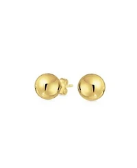 Bling Jewelry Delicate Simple Tiny Classic Round Ball Stud Earrings 14K Yellow Gold