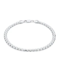Bling Jewelry Solid Heavy Strong Franco Square Link Chain Bracelet 220 Gauge .925 Sterling Silver