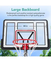 Best Choice Products Adjustable Regulation-Size Basketball Hoop, Portable Sport System w/ Fillable Base, Wheels