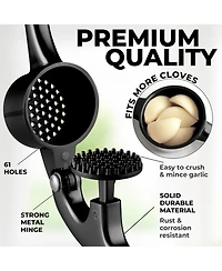Large Premium Garlic Press Set - Bigger Bowl for