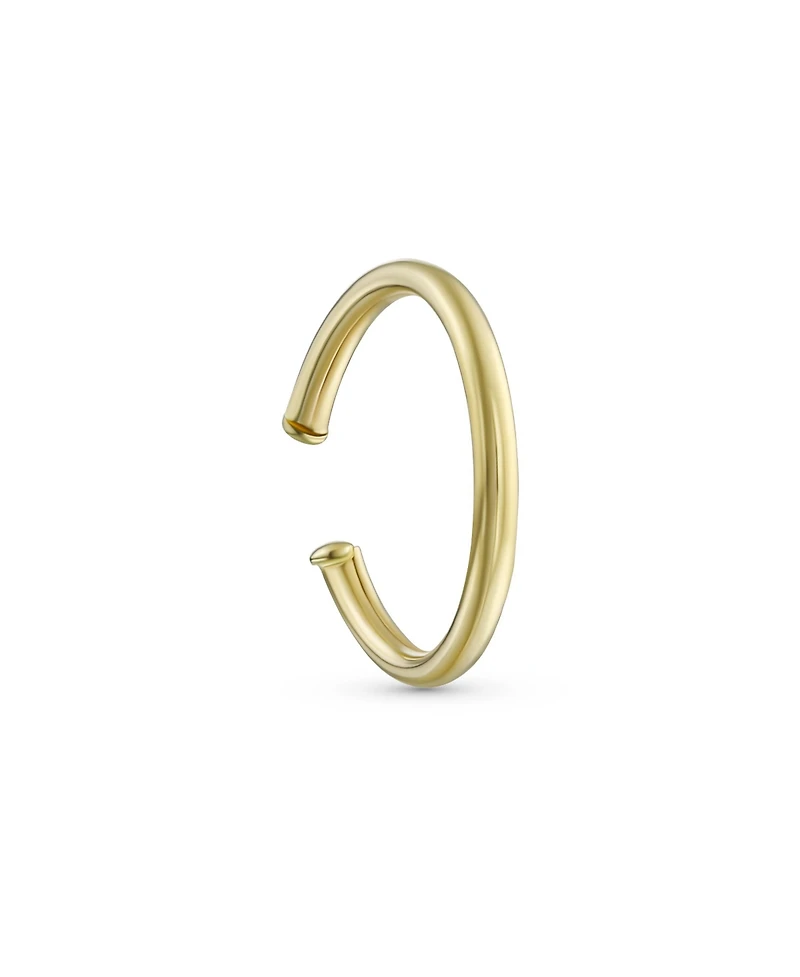 Bling Jewelry Mini Genuine14K Solid Yellow Gold Septum Rings Nose Ring Thin Conch Hoop Piercing Jewelry