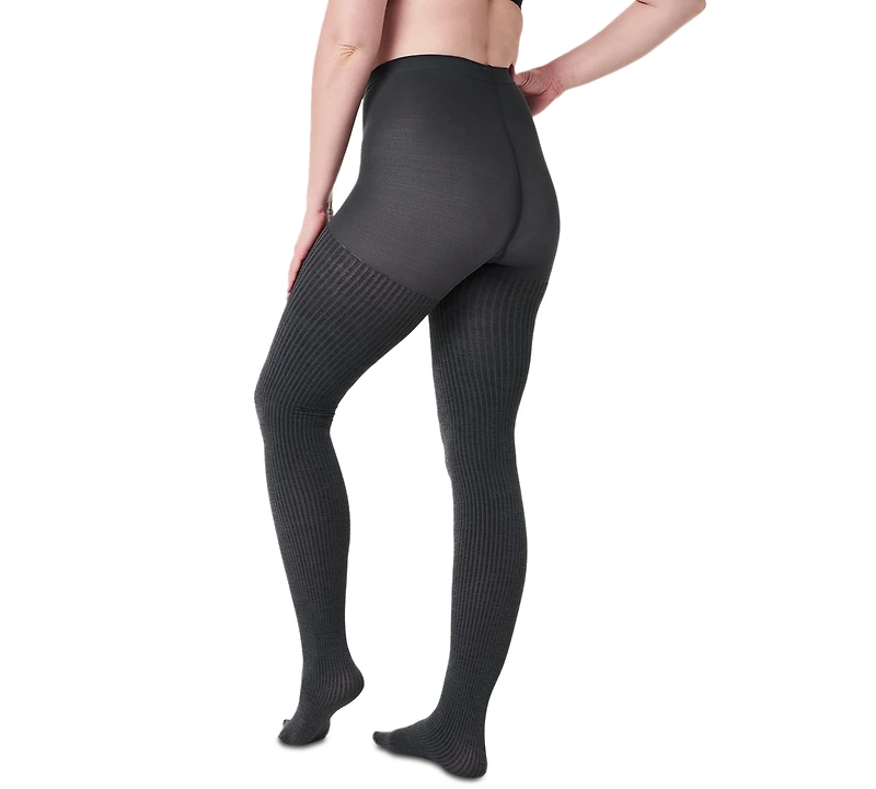 Spanx Women's Rib-Knit Shorty Shaping Tights 10474R