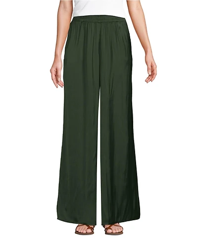 Lands' End Women's Wide Leg Fluid Palazzo Pants