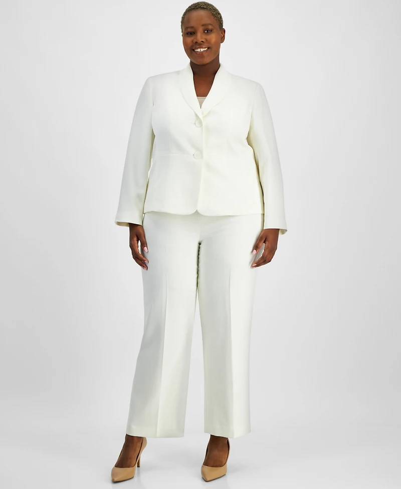 Le Suit Plus Shawl-Collar Pant