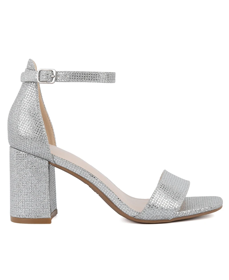 Jones New York Women's Early Two Piece Block Heel Dress Sandals