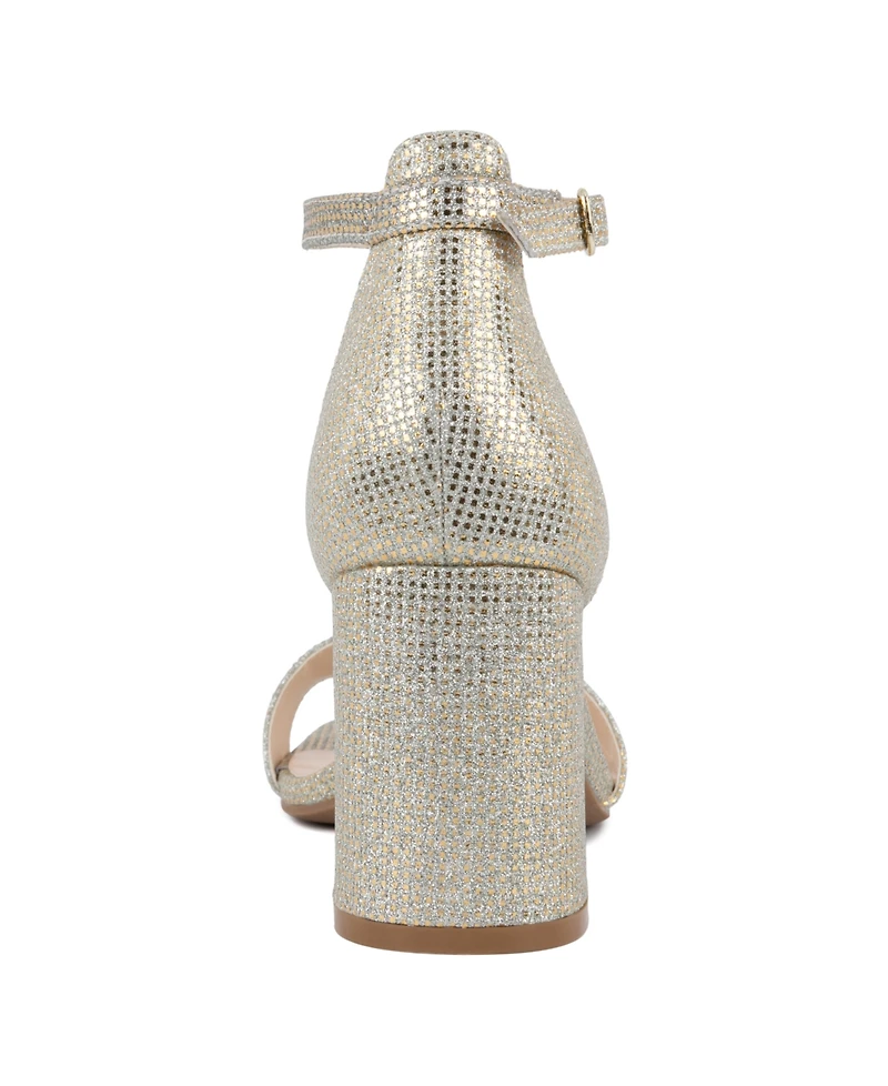 Jones New York Women's Early Two Piece Block Heel Dress Sandals