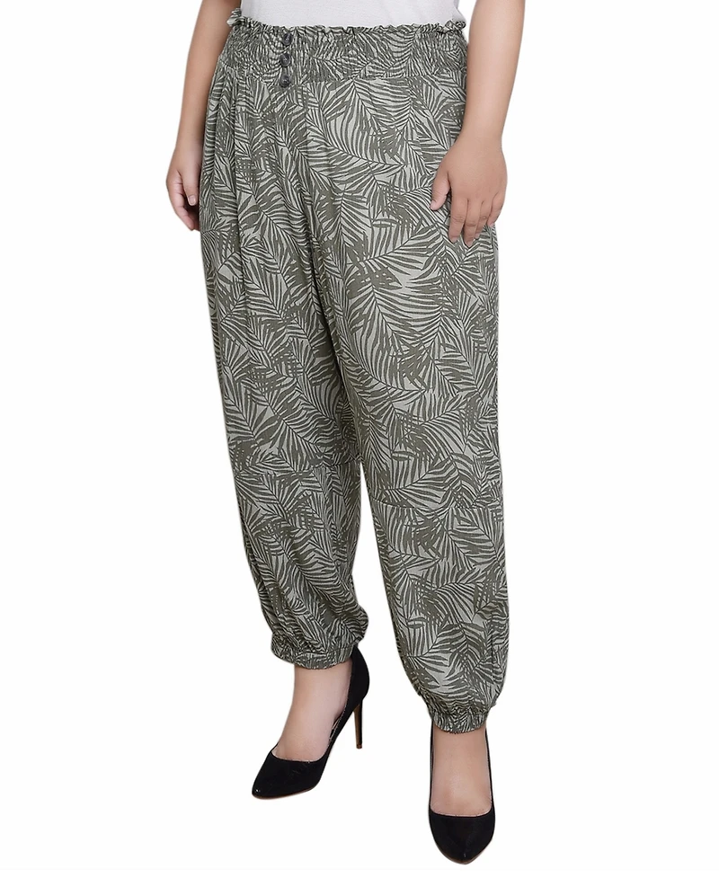 Ny Collection Plus Smock-Waist Pants