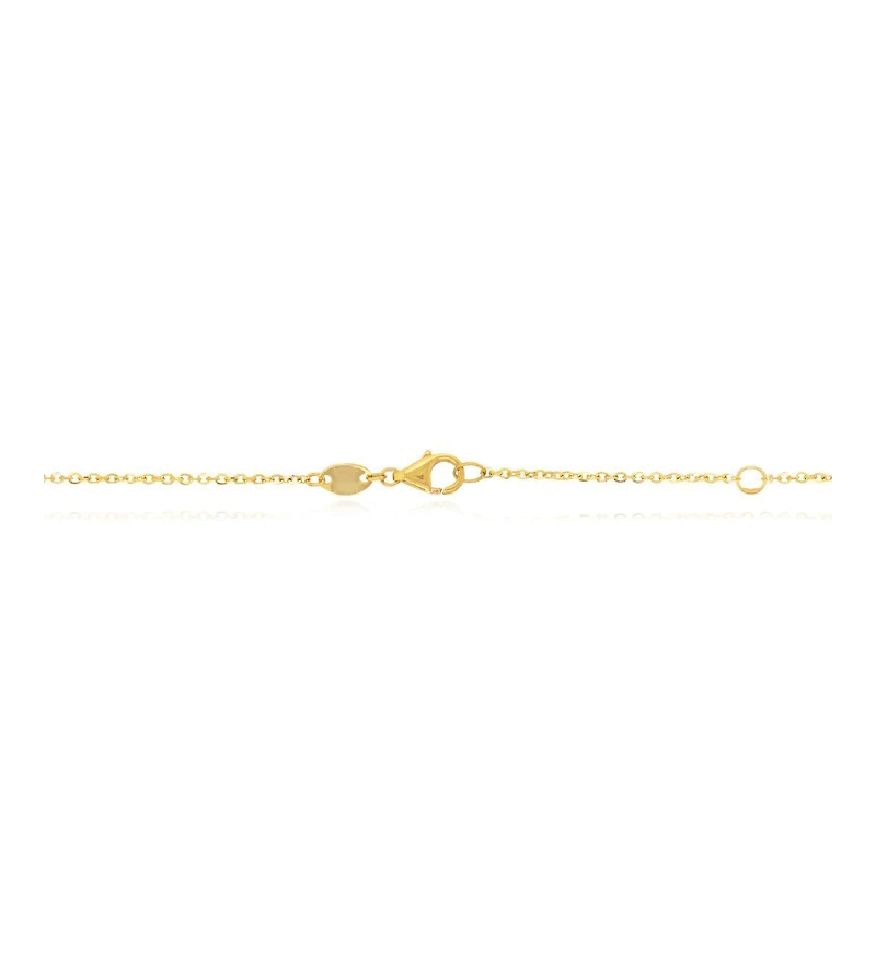 The Lovery Mini Lapis Clover Necklace 14K Yellow Gold