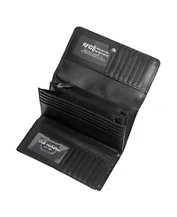 Club Rochelier Ladies Leather Clutch Wallet with Checkbook and Gusset