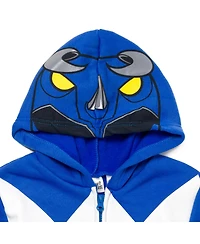 Power Rangers Blue Ranger Red Black Fleece Zip Up Hoodie Toddler| Child Boys