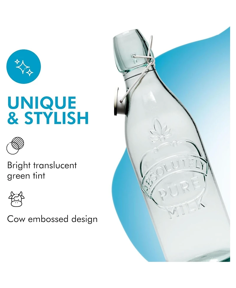 Amici Home Milk Glass Bottle