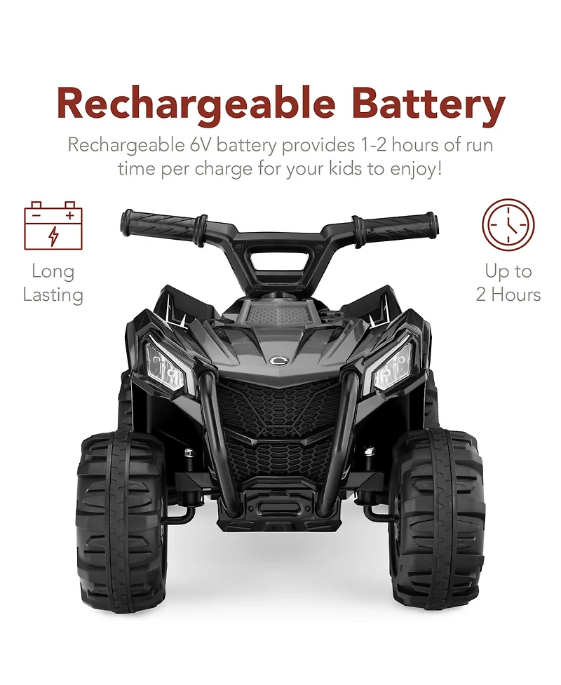 Best Choice Products 6V Kids Ride-On 4-Wheeler Quad Atv Car w/ 1.8mph Max Speed, Treaded Tires