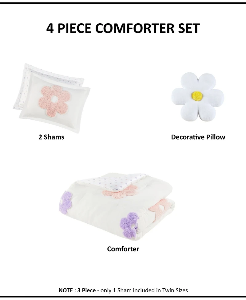Intelligent Design Gracie Floral Reversible 4-Pc. Comforter Set, Full/Queen
