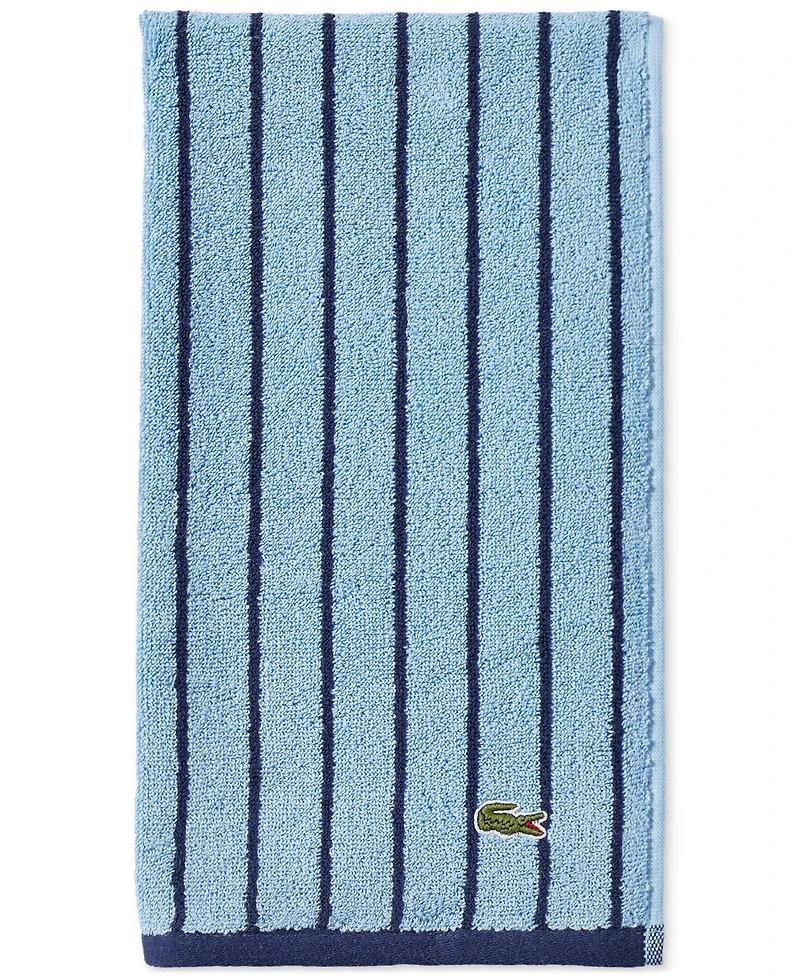 Lacoste Home Centre Mark Cotton Jacquard Stripe Hand Towel, 16" x 30"