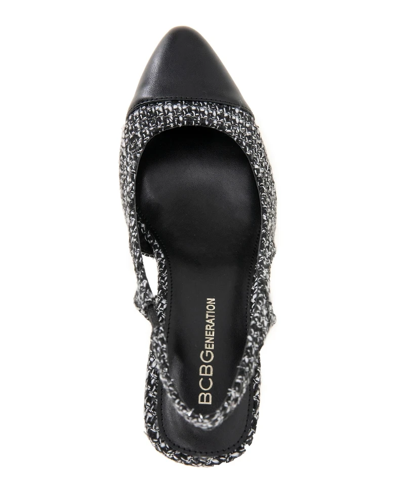 BCBGeneration Women's Darrin Cap Toe Slingback Heeled Pumps