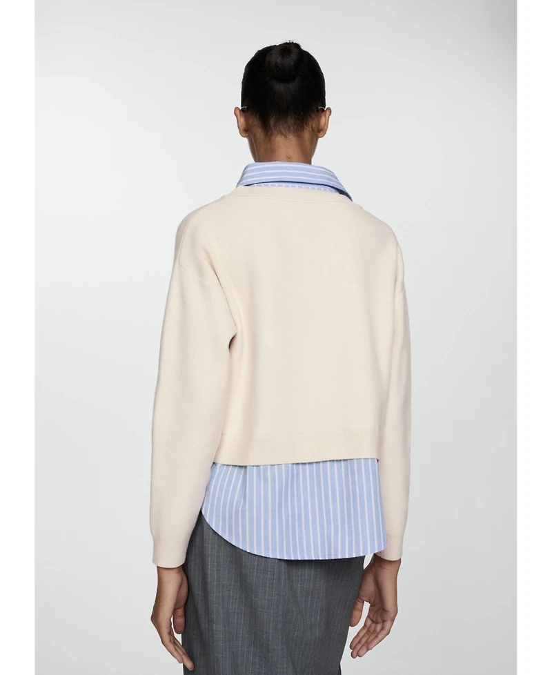 Mango Women's Combined Shirt Sweater