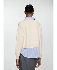 Mango Women's Combined Shirt Sweater