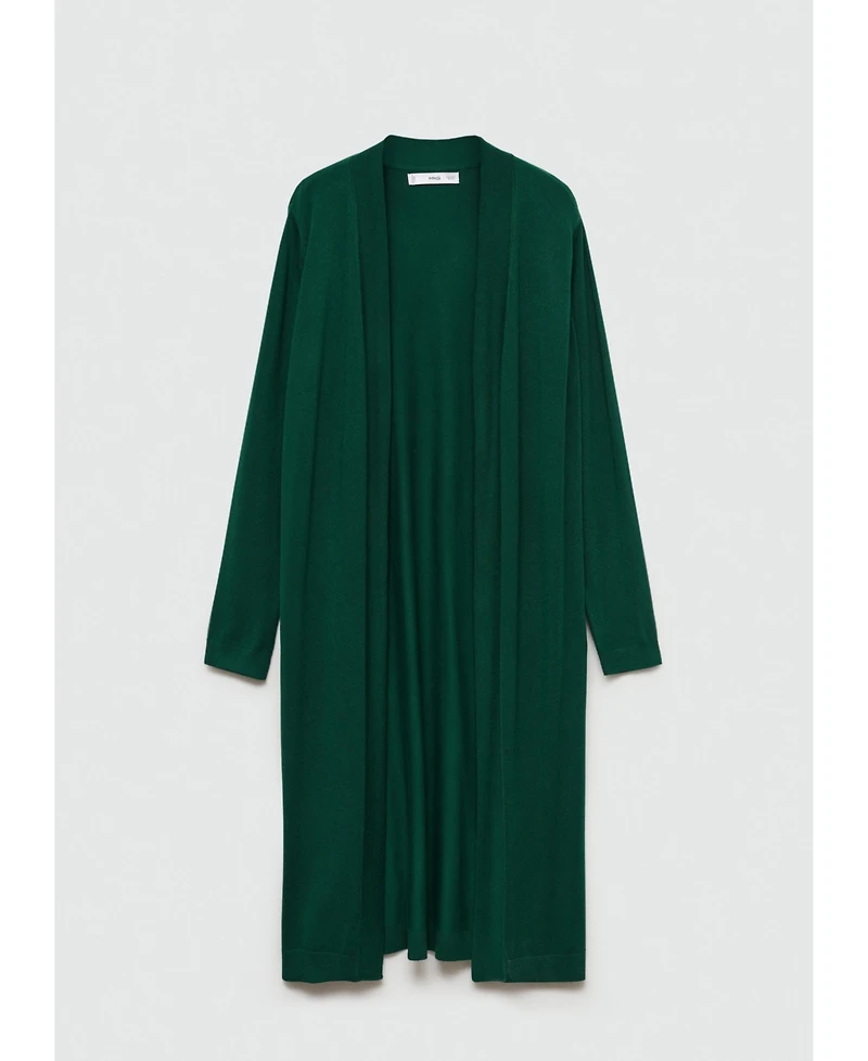 Mango Women's Fine Knit Long Cardigan Sweater