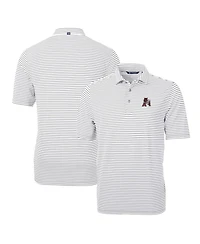 Cutter & Buck Men's Arkansas Razorbacks Throwback Logo Virtue Eco Pique Stripe Polo