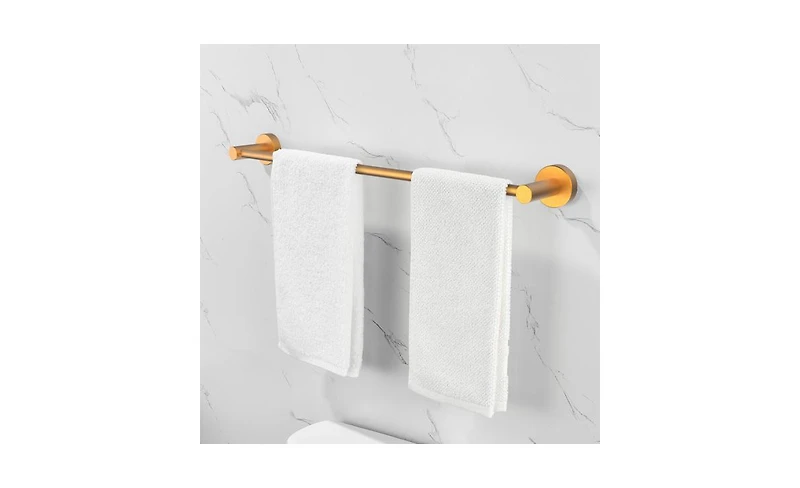 Slickblue Bathroom Hardware Set, Thicken Space Aluminum 6 Pcs Towel bar Set