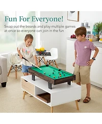 Best Choice Products 11-in-1 Kids Combo Game Set w/ Ping Pong, Foosball, Air Hockey, 5 Accessory Bags