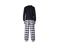Sleephero Men's Crew Neck Flannel Pajama Set