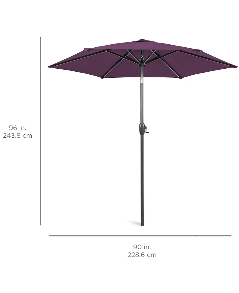 Best Choice Products 7.5ft Heavy-Duty Outdoor Market Patio Umbrella w/ Push Button Tilt