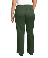 Lands' End Plus High Rise Chino Utility Straight Leg Pants