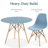 Best Choice Products 5-Piece Compact Mid-Century Modern Dining Set w/ 4 Chairs