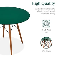 Best Choice Products 5-Piece Compact Mid-Century Modern Dining Set w/ 4 Chairs, Wooden Legs