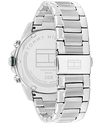 Tommy Hilfiger Men's Multifunction Silver-Tone Stainless Steel Bracelet Watch 46mm