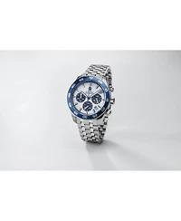 Tommy Hilfiger Men's Chronograph Silver-Tone Stainless Steel Bracelet Watch 41mm