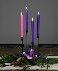 Northlight Set of 4 Flickering Led Christmas Advent Taper Candles 9.5"