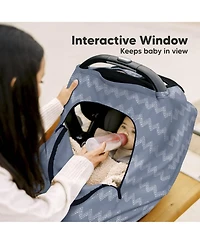 KeaBabies Warmzy Baby Car Seat Cover, Universal Stretch Fit Infant Carseat Covers for Babies, Winter Canopy