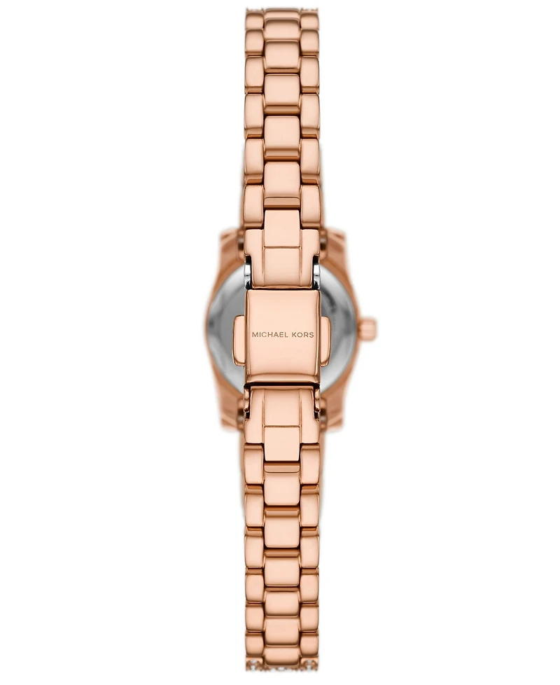 Michael Kors Women's Lexington Three-Hand Rose Gold-Tone Stainless Steel Watch 19mm