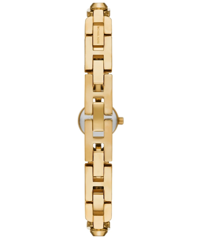 Michael Kors Women's Mk Astor Link Two-Hand Gold-Tone Stainless Steel Watch 14mm
