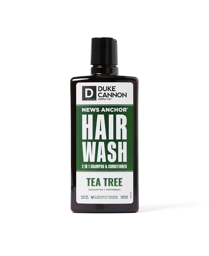 Duke Cannon 14oz News Anchor 2-in-1 Hair Wash - Tea Tree