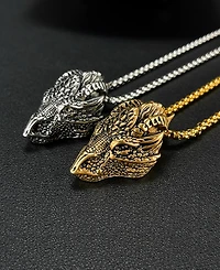 Rhona Sutton Gold Dragon Stainless Steel Pendant Necklace