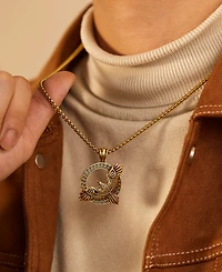 Rhona Sutton Gold Eagle Stainless Steel Pendant Necklace