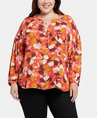 Nydj Plus Paulina Peasant Blouse