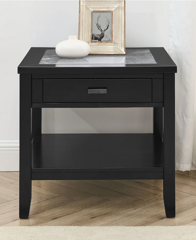 Garvine 25" Wood End Table