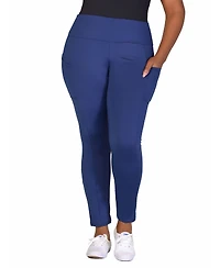 24seven Comfort Apparel Plus Ankle Leggings with Side Pocket
