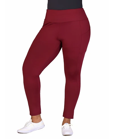 24seven Comfort Apparel Plus Ankle Leggings with Side Pocket