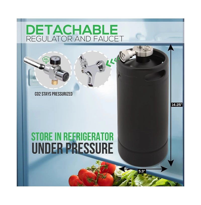 NutriChef Homebrew Mini Keg Beer Dispenser