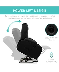 Best Choice Products Electric Power Lift Recliner Massage Chair Furniture w/ Usb Port, Heat, Cupholders
